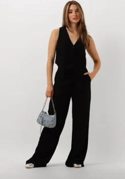 zwarte alix the label gilet ladies woven stripy waistcoat