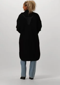 zwarte alix the label mantel ladies woven long felted wool jacket