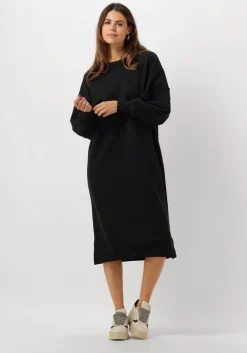 zwarte alix the label midi jurk ladies knitted midi sweat dress