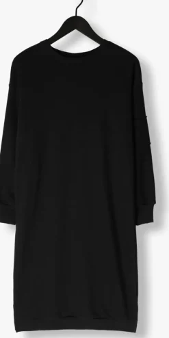 zwarte alix the label midi jurk ladies knitted midi sweat dress