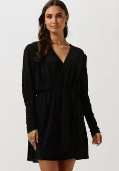 zwarte alix the label mini jurk ladies knitted glitter dress