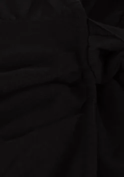 zwarte alix the label mini jurk ladies woven linen look wrap dress