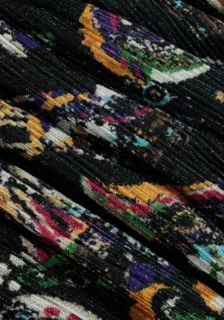 zwarte alix the label mini jurk ladies knitted paisley lurex dress