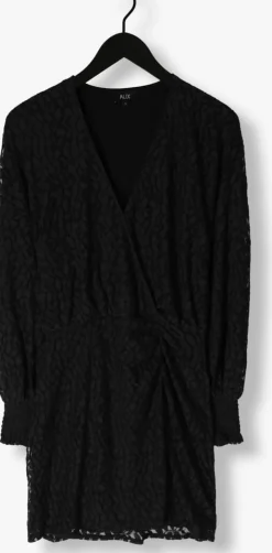 zwarte alix the label mini jurk lace wrap dress