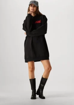 zwarte alix the label mini jurk ladies knitted hooded sweat