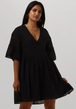 zwarte alix the label mini jurk ladies woven broderie a-line dress