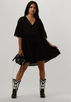 zwarte alix the label mini jurk ladies woven broderie a-line dress