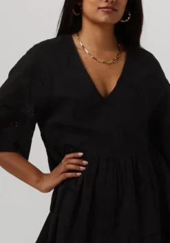 zwarte alix the label mini jurk ladies woven broderie a-line dress