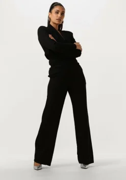 zwarte alix the label pantalon ladies knitted lurex pants