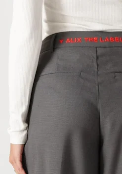 zwarte alix the label pantalon ladies woven celan wide leg pants