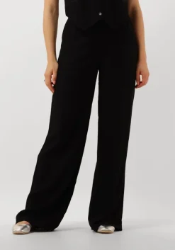 zwarte alix the label pantalon ladies woven stripy wide leg pants