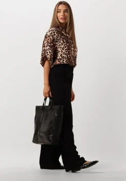 zwarte alix the label pantalon ladies woven stripy wide leg pants