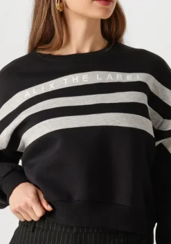 zwarte alix the label sweater ladies knitted cropped sweater