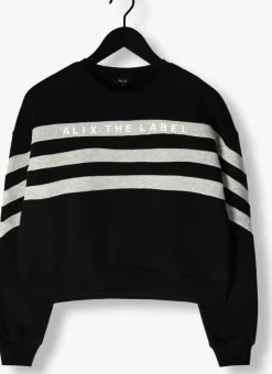 zwarte alix the label sweater ladies knitted cropped sweater