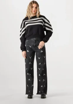 zwarte alix the label sweater ladies knitted cropped sweater