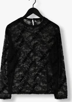 zwarte alix the label top ladies woven alix lace fitted top