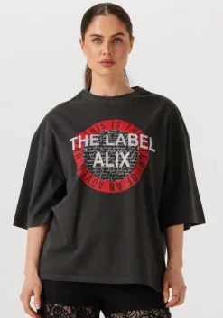 zwarte alix the label t-shirt ladies knitted alix tshirt