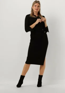 zwarte ana alcazar midi jurk tight dress