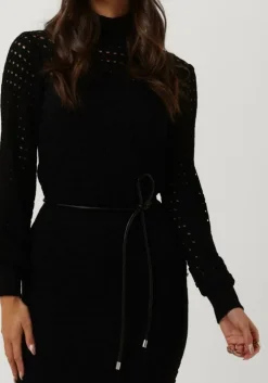 zwarte ana alcazar midi jurk dress öko-tex 1001