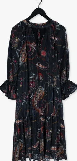 zwarte ana alcazar midi jurk dress puff sleeves öko-tex 100