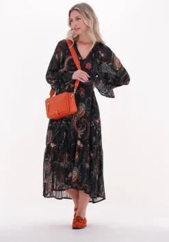 zwarte ana alcazar midi jurk dress puff sleeves öko-tex 100