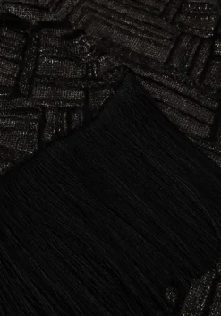 zwarte ana alcazar mini jurk 60s dress fringes