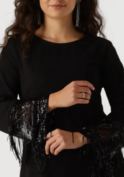 zwarte ana alcazar mini jurk modern mix dress