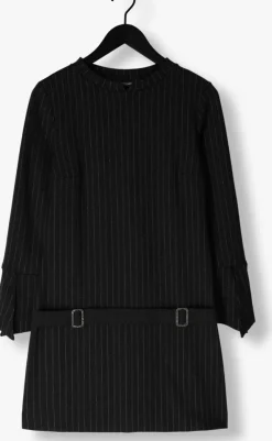 zwarte ana alcazar mini jurk a dress pinstripe