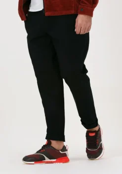 zwarte anerkjendt chino akjulius cotton pleat pant