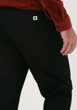 zwarte anerkjendt chino akjulius cotton pleat pant