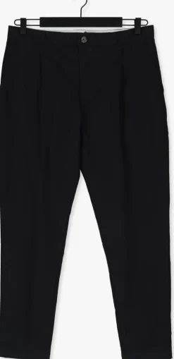 zwarte anerkjendt chino akjulius cotton pleat pant