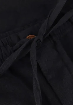 zwarte anerkjendt korte broek aklt james cot/linen ela shorts