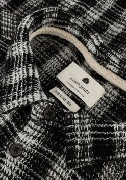 zwarte anerkjendt overshirt aklouis structure check shirt