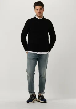 zwarte anerkjendt trui akrico lambswool knit