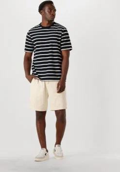 zwarte anerkjendt t-shirt akkikki frotte stripe tee