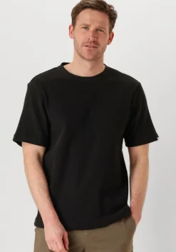 zwarte anerkjendt t-shirt akkiki s/s waffle tee