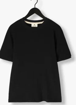 zwarte anerkjendt t-shirt akkiki s/s waffle tee