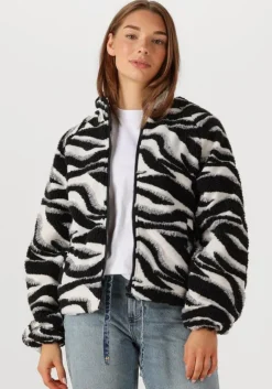 zwarte another label faux fur jas sari jacket l/s