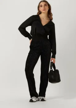 zwarte another label flared broek rivoli velvet pants