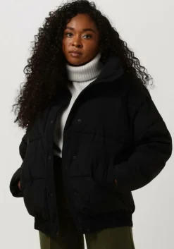 zwarte another label gewatteerde jas mille oversized puffer