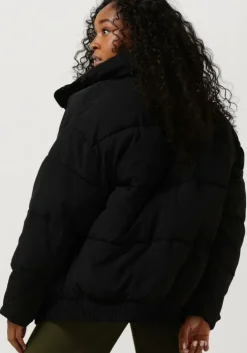 zwarte another label gewatteerde jas mille oversized puffer