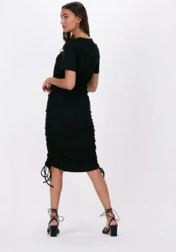 zwarte another label midi jurk olive dress