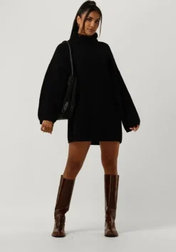 zwarte another label mini jurk myra knitted pull l/s