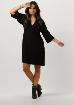zwarte another label mini jurk amilia short dress l/s