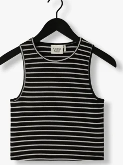 zwarte another label top abelia stripe top s/l