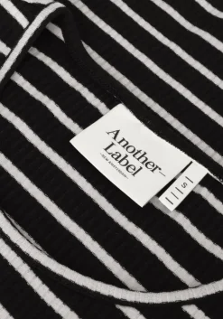 zwarte another label top abelia stripe top s/l