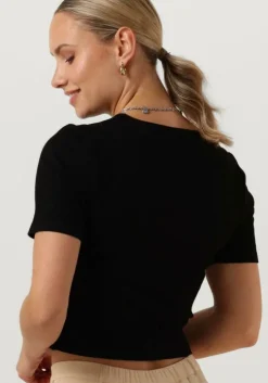 zwarte another label top elyne t-shirt s/s