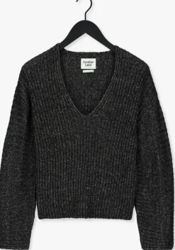 zwarte another label trui stoyende knitted pull l/s