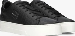 zwarte antony morato lage sneakers leather bold