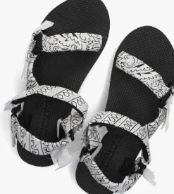 zwarte arizona love platte sandalen trekky bandana